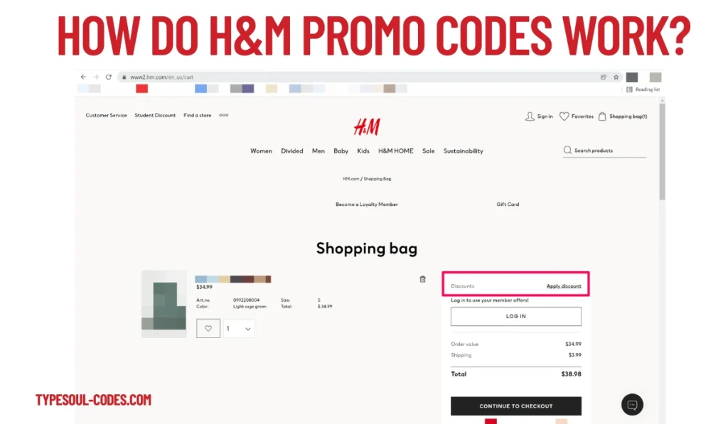 H and M Promo Code