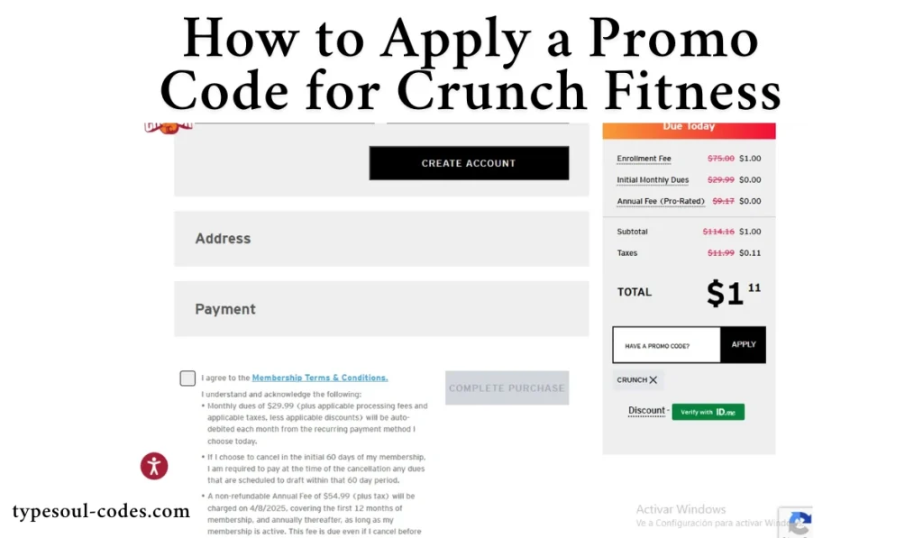 Promo Code for Crunch Fitness