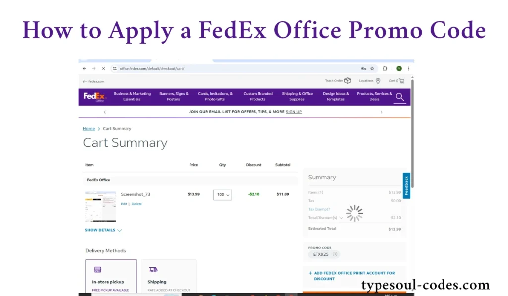 Fedex Office Promo Code
