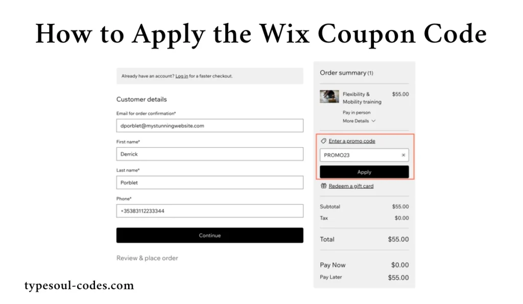 Wix Coupon Code